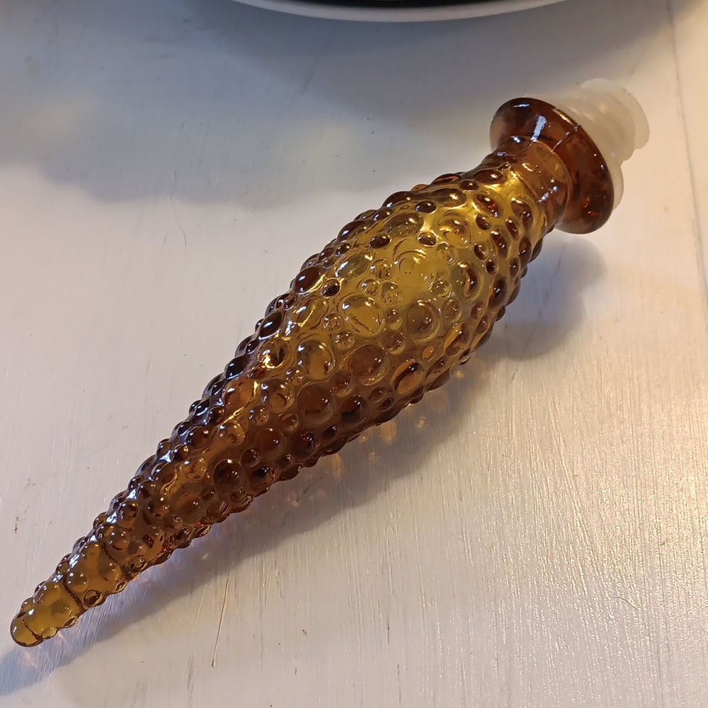 EMPOLI AMBER GLASS BOTTLE STOPPER